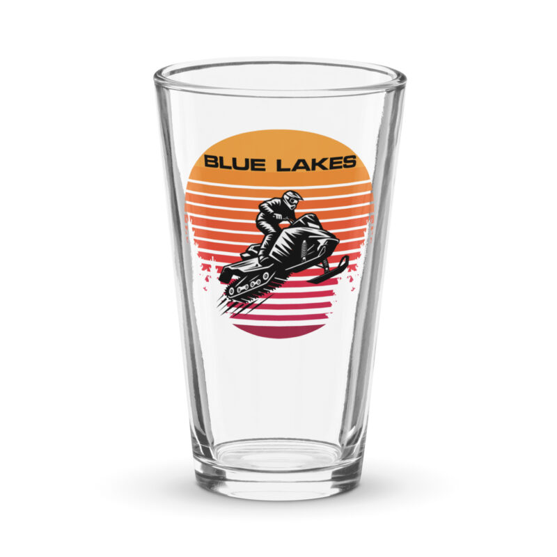 Blue Lakes Sunset pint glass